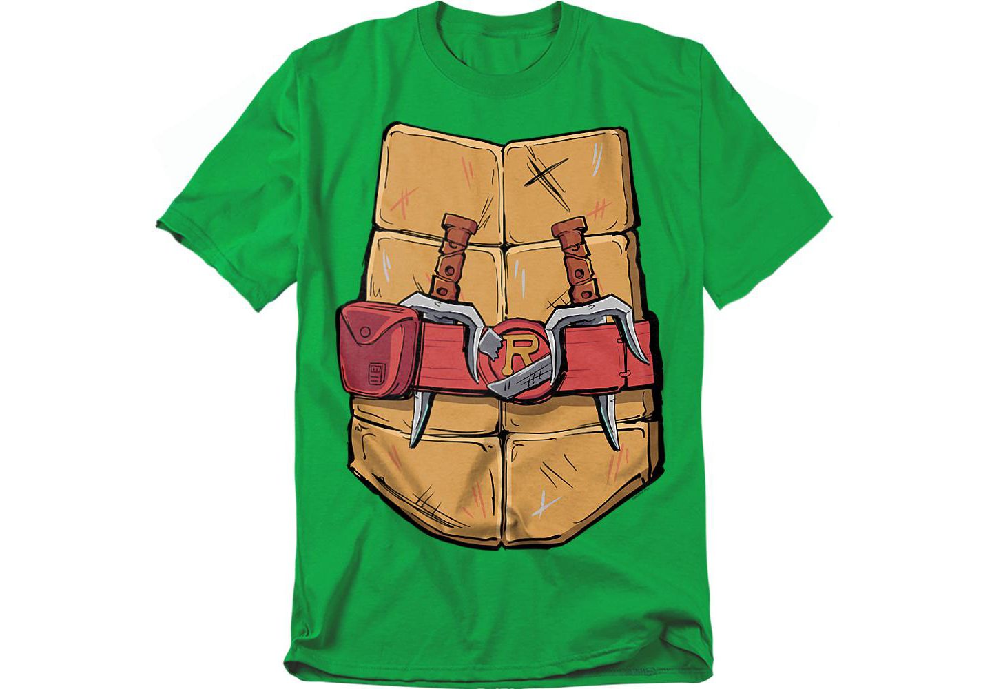 Мужская футболка Teenage Mutant Ninja Turtles Mutant Mayhem Raphael Shell, цвет: Зелёный — фото 1