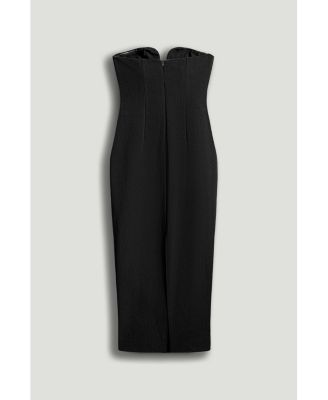 Women's Strapless Sweetheart Midi Pencil Dress