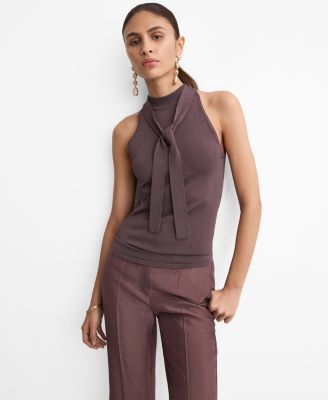 Women's Halter-Neck Knitted Top