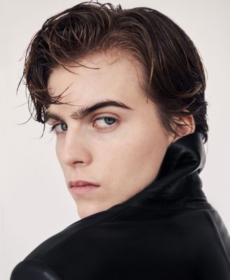 Women's Leather Pockets Straight Coat