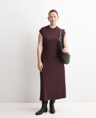 Women's Perkins-Neck Knitted Dress
