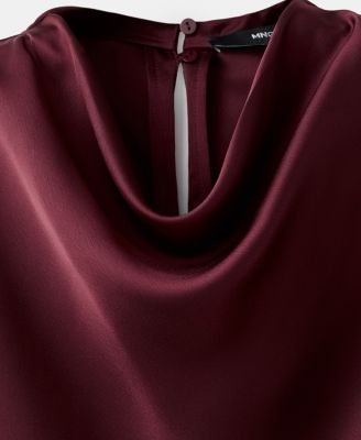 Women's Draped Neck Long Dress