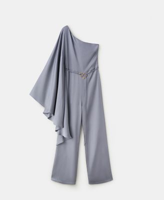 Women's Asymmetrical Flared-Sleeve Jumpsuit