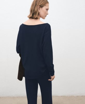 Women's Boat-Neck Knitted Sweater