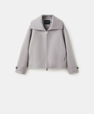 Women's Wool Funnel-Neck Jacket