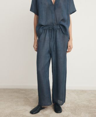 Women's Overdyed Effect Ramie Pants