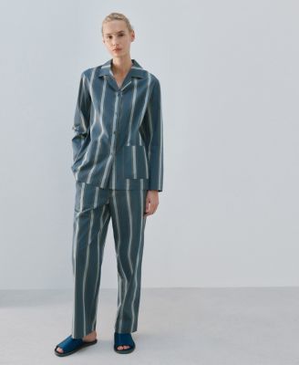 Women's Long Sleeve Striped Pajama Top