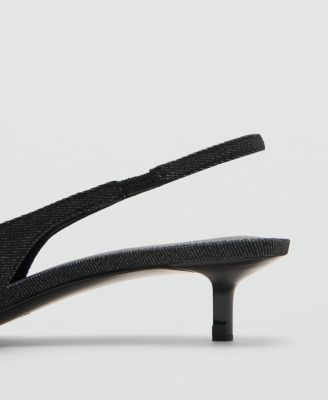 Women's Buckle Slingback Denim Shoes