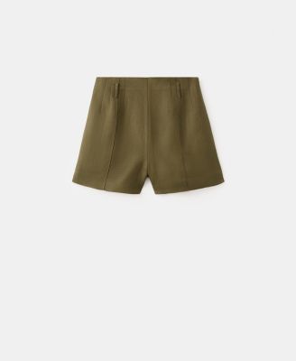 Women's High-Waist Linen Shorts