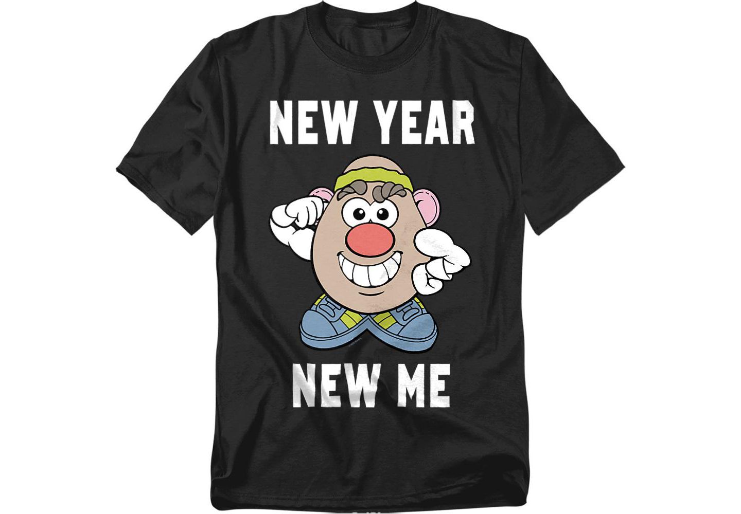 Мужская футболка Hasbro+ + Potato Head New Year New Me, цвет: Чёрный — фото 1