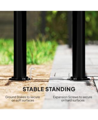 11' x 11' Outdoor Gazebo with Curtains and Church Style Windows