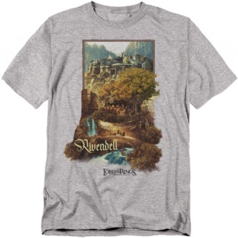 Мужская футболка Lord Of The Rings Epic Journey Rivendell, цвет: Меланжевый