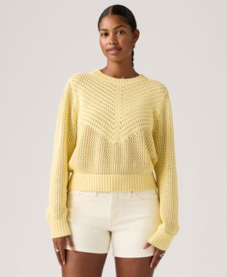 Women's Gaelle Long-Sleeve Crochet Pull-On Sweater