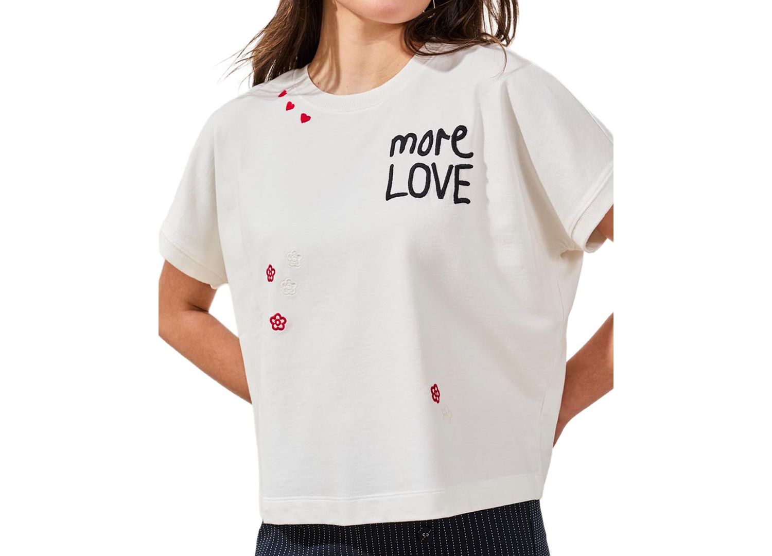 Women's Crew Neck Cap-Sleeve Top
