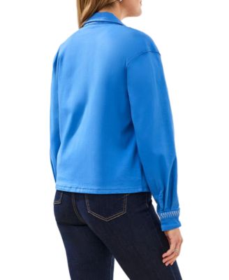 Women's Hidden Snap-Front Stretch Denim Jacket