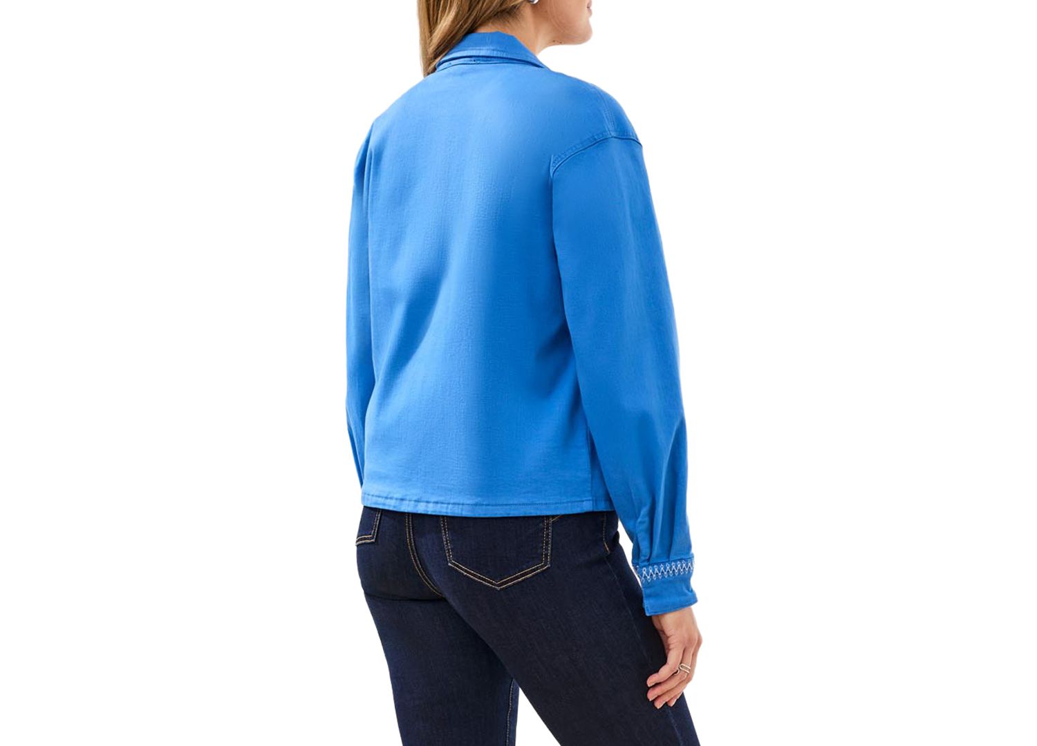 Women's Hidden Snap-Front Stretch Denim Jacket