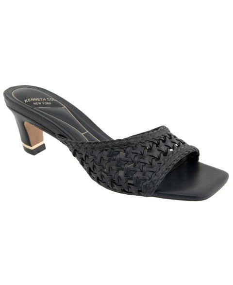 Женские сандалии Kenneth Cole New York Arita Single Strap Slip-On Dress Sandals, цвет: Чёрный