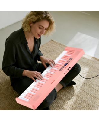 61-Key Foldable Full-Size Electronic Piano Keyboard with MIDI & Split Function, Portable for