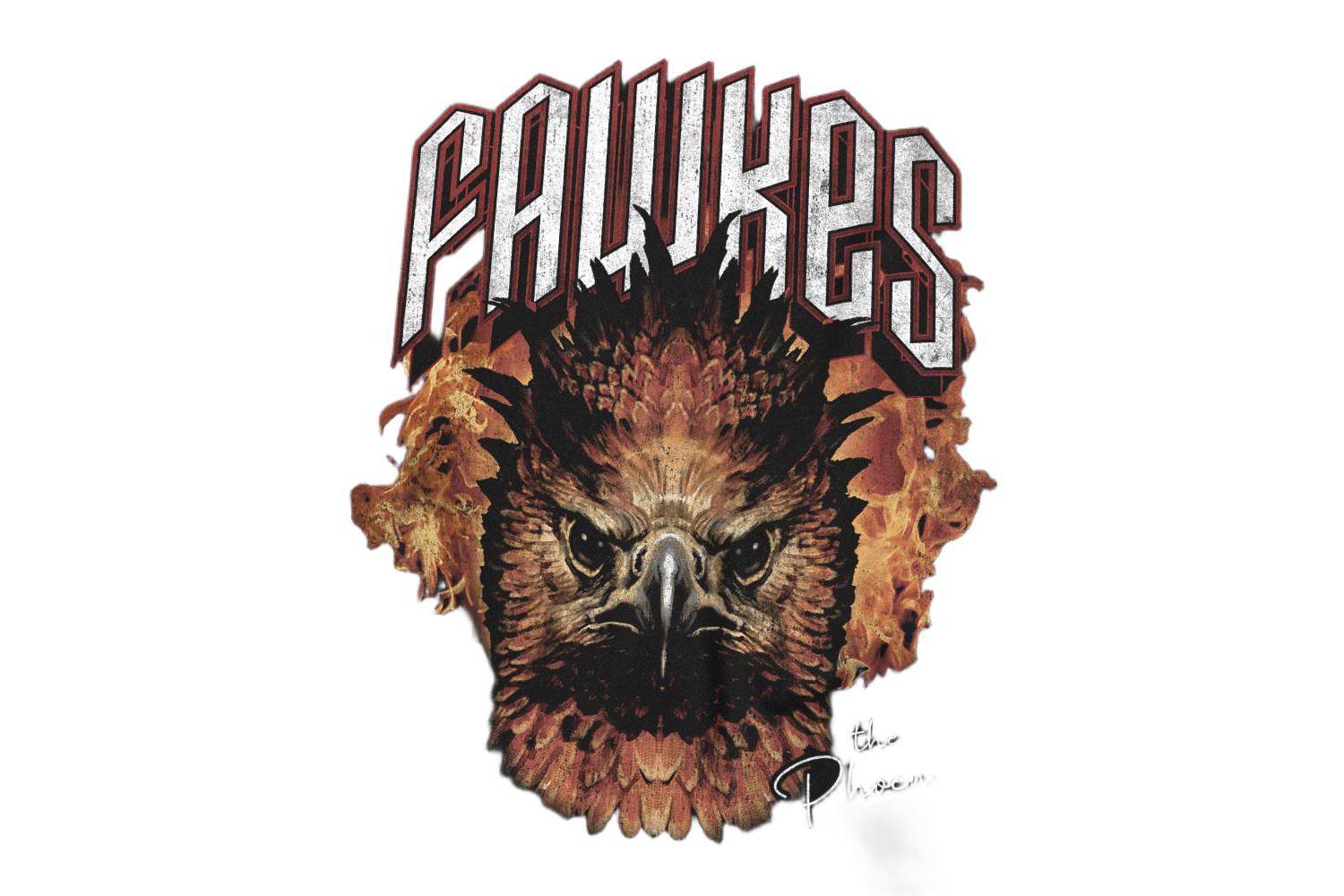 Big & Tall Fawkes The Phoenix Flames T-Shirt