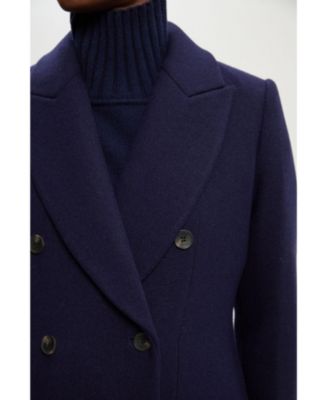 Women's Double Breasted Tailored Midi Coat