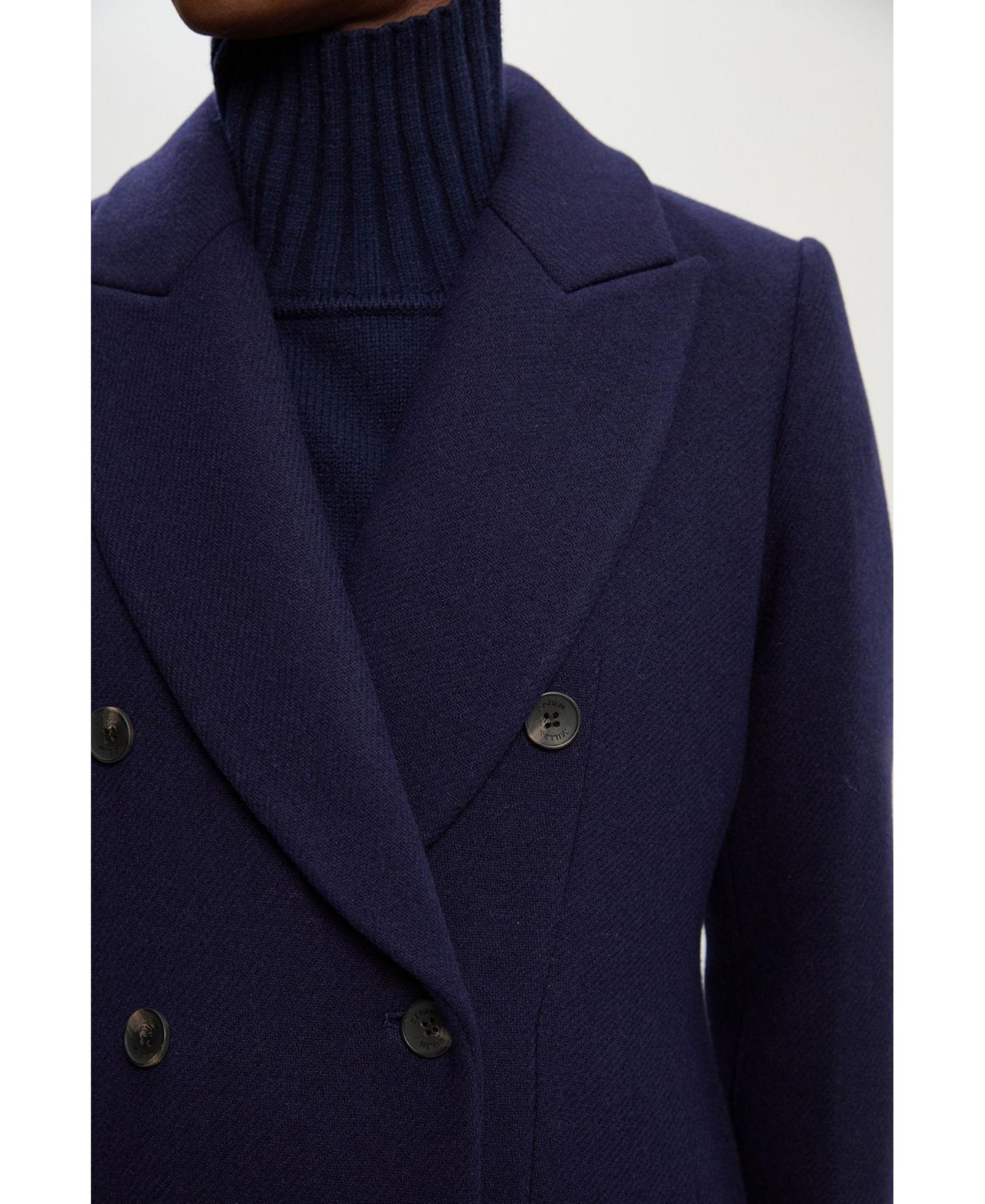 Karen Millen Women's Double Breasted Tailored Midi Coat