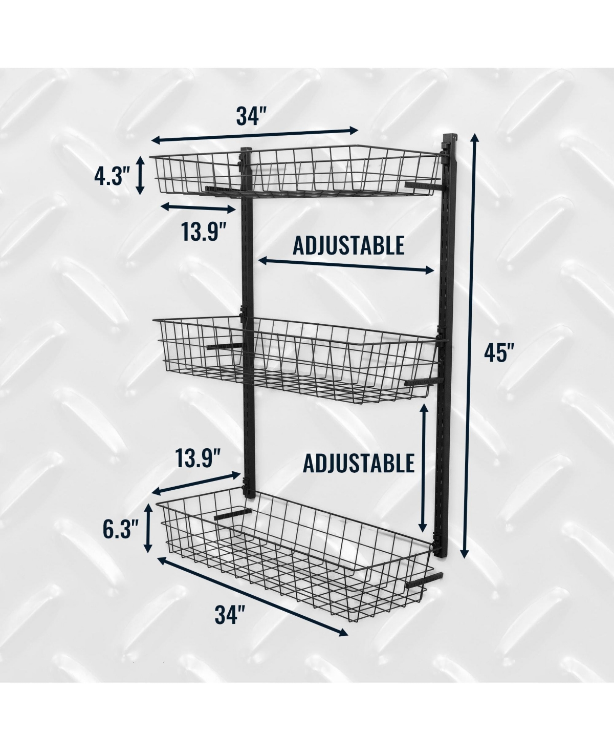 StoreYour Adjustable G Basket Wall Storage System