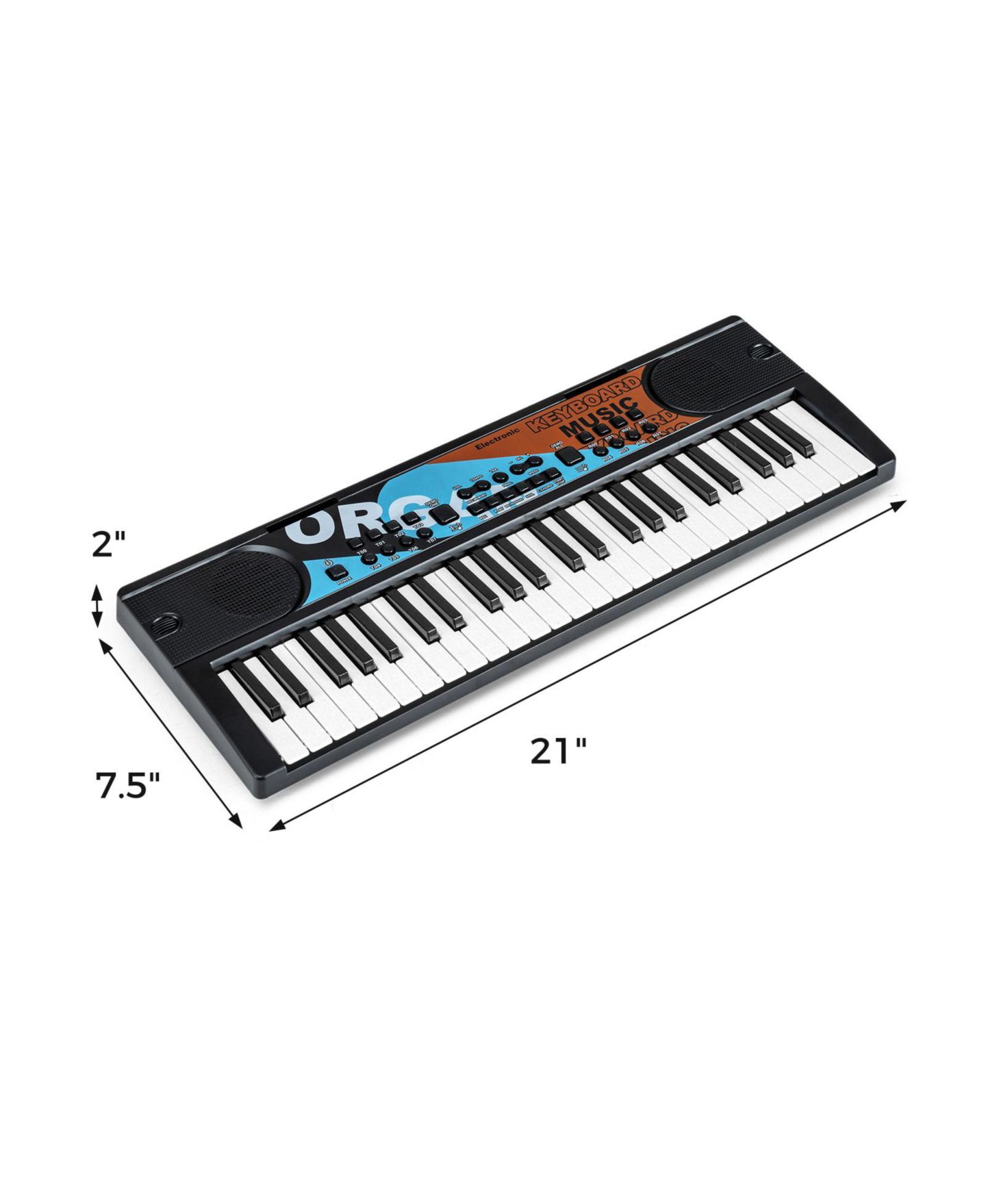 Детская игрушка Mecale 49-Key Portable Kids Electric Piano Keyboard with 8 Rhythms & 8 Tones for Easy Play, цвет: Чёрный — фото 6
