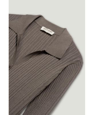 Women's Ribbed Polo Sweater