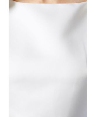 Women's Satin Bow Bridal Mini Dress