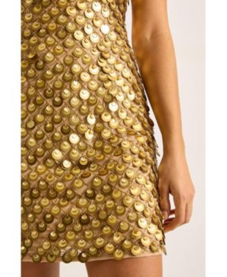 Women's Layered Disc Bandeau Mini Dress