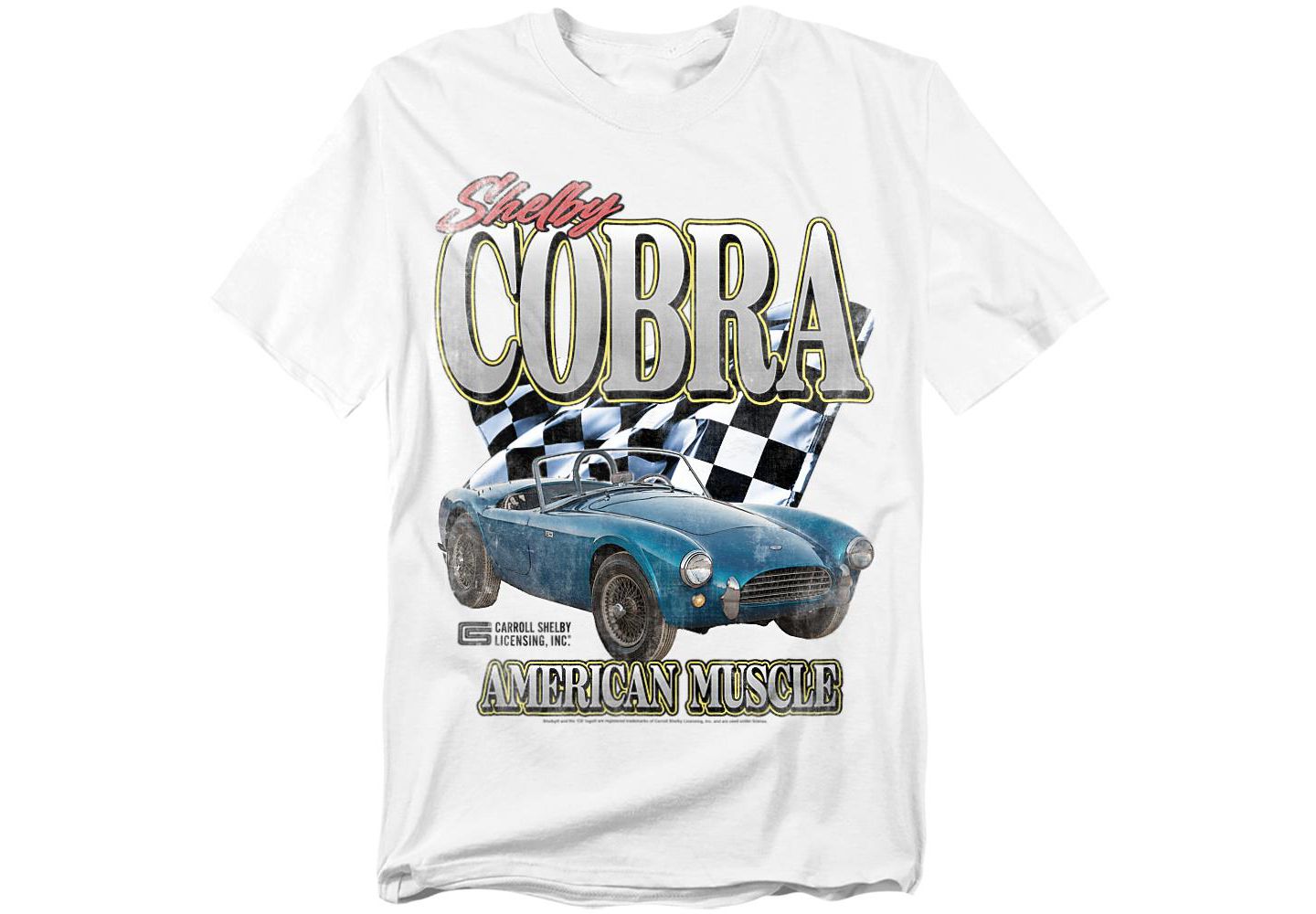 Мужская футболка Mustang Shelby Cobra American Muscle, цвет: Белый — фото 1