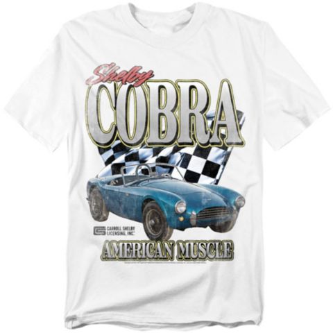 Мужская футболка Mustang Shelby Cobra American Muscle, цвет: Белый