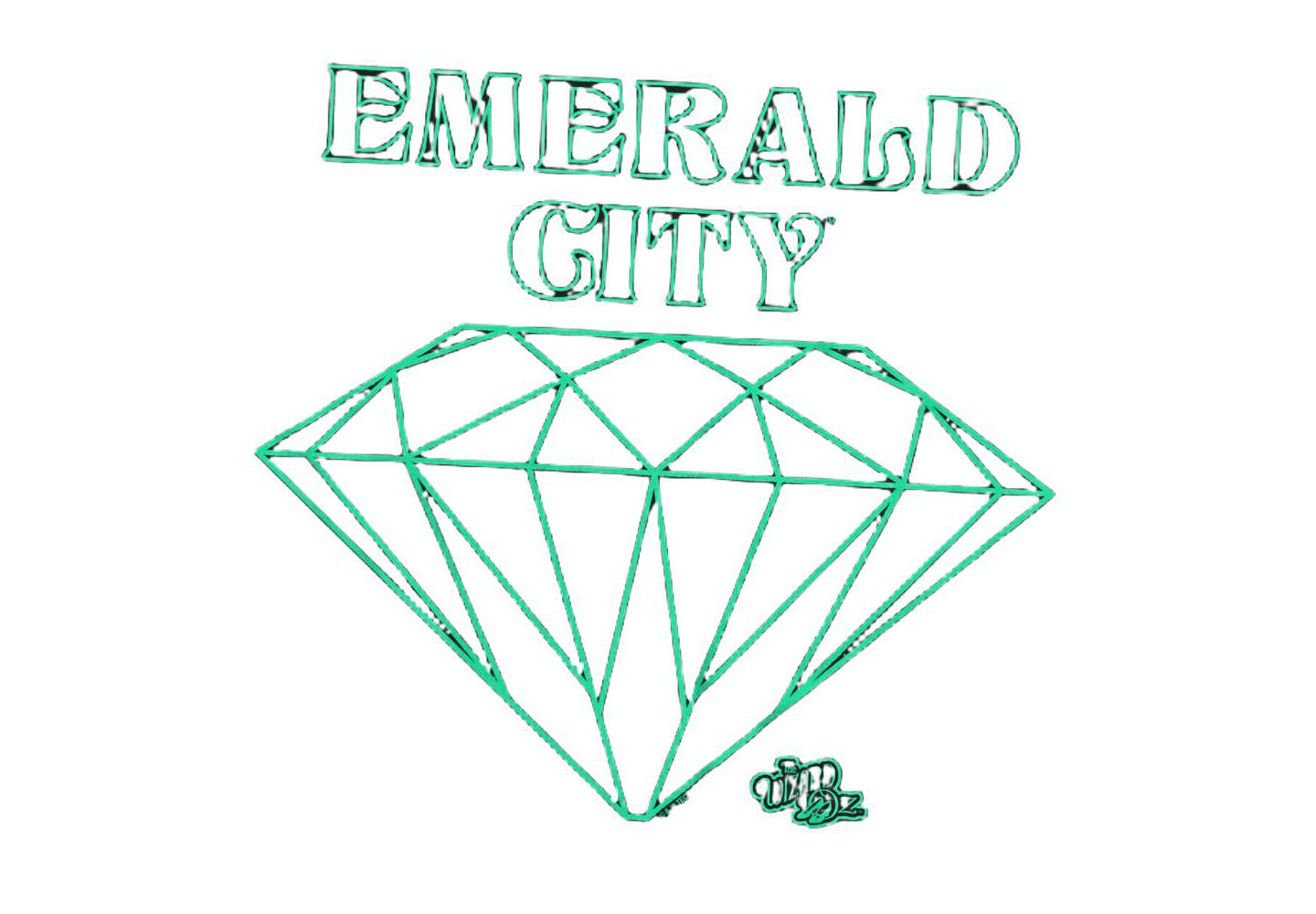 Мужская футболка Wizard Of Oz The Emerald City Line Logo, цвет: Чёрный — фото 2