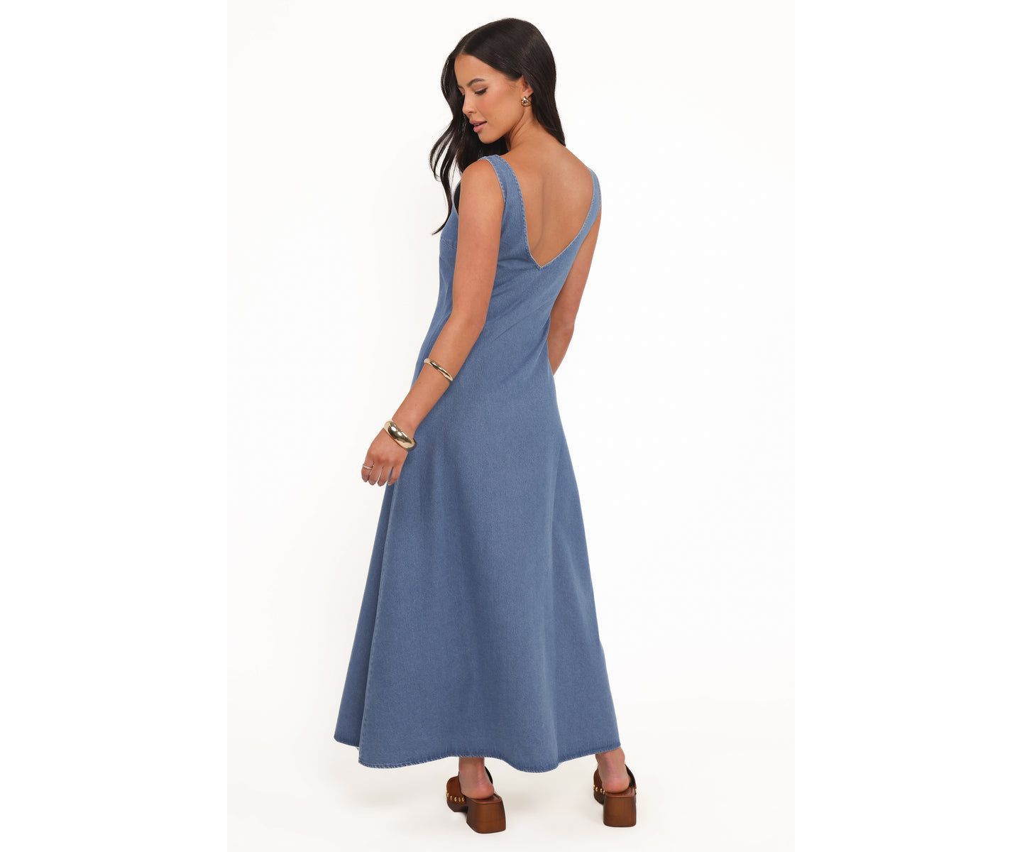 Женское платье Petal and Pup Odelia Denim Maxi, цвет: Индиго — фото 2