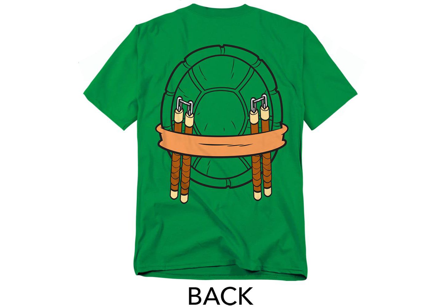 Мужская футболка Teenage Mutant Ninja Turtles Michelangelo Shell Front, цвет: Зелёный — фото 3