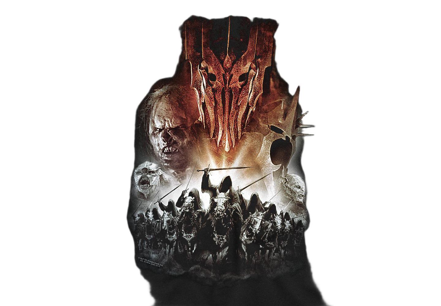 Мужская футболка Lord Of The Rings Big & Tall Evil Rising, цвет: Чёрный — фото 2