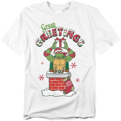 Мужская футболка Teenage Mutant Ninja Turtles Greetings Christmas Scene, цвет: Белый