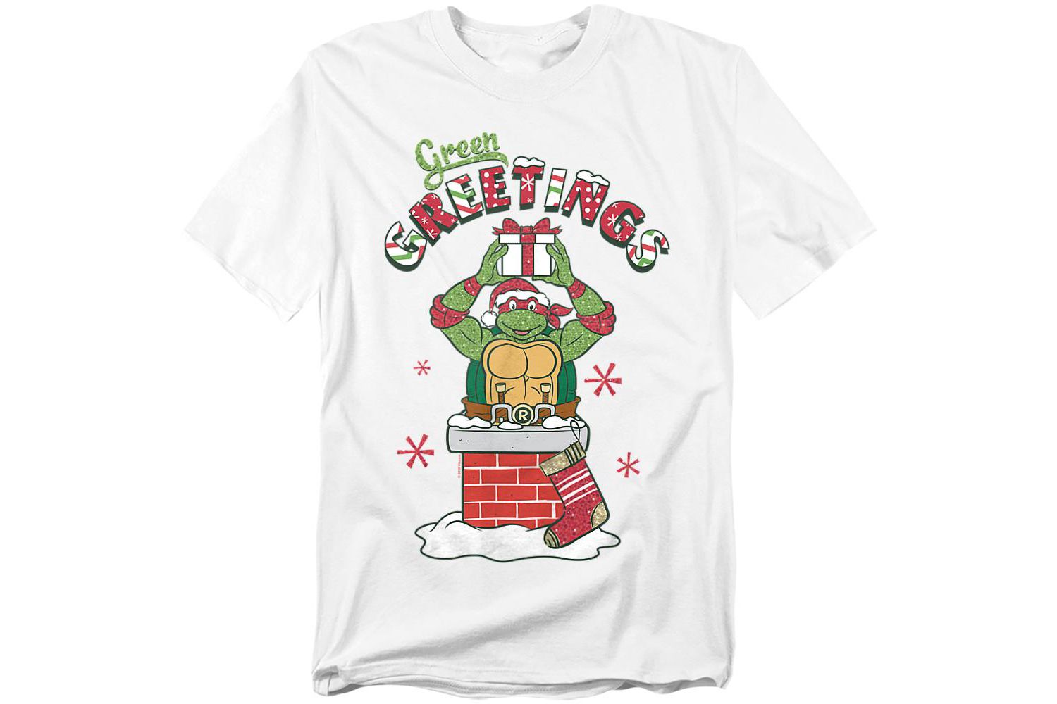 Men's Greetings Christmas Scene T-Shirt