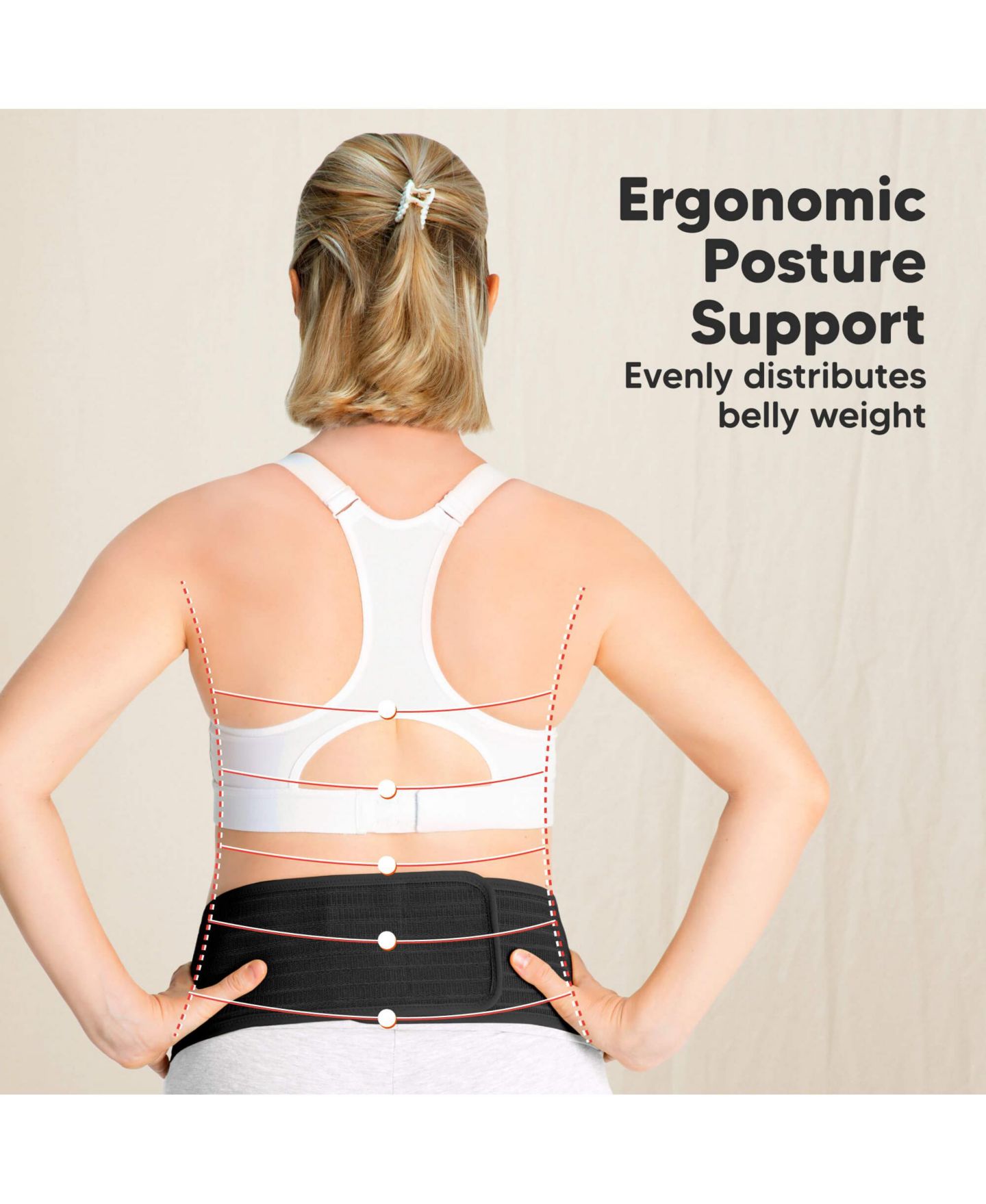 Женские ремни KeaBabies Maternity 2-Pack Ease Belly Band for Pregnancy, Soft & Breathable Pregnancy Belly Support Belt, цвет: Чёрный / Слоновая кость — фото 2
