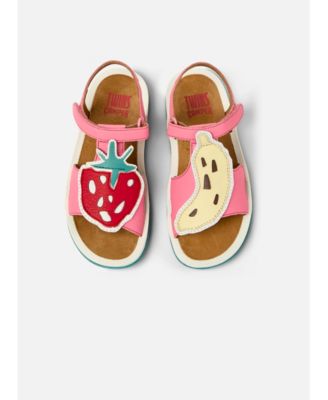 Girls Bicho Twins Leather T-Strap Sandals