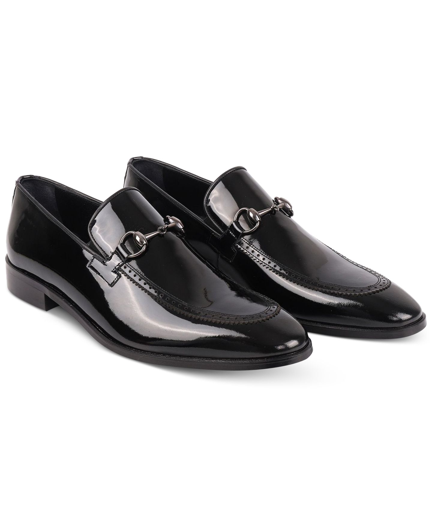 Мужские туфли VELLAPAIS Edroy Horsebit Buckle Slip-On Dress Loafers, цвет: Чёрный — фото 6