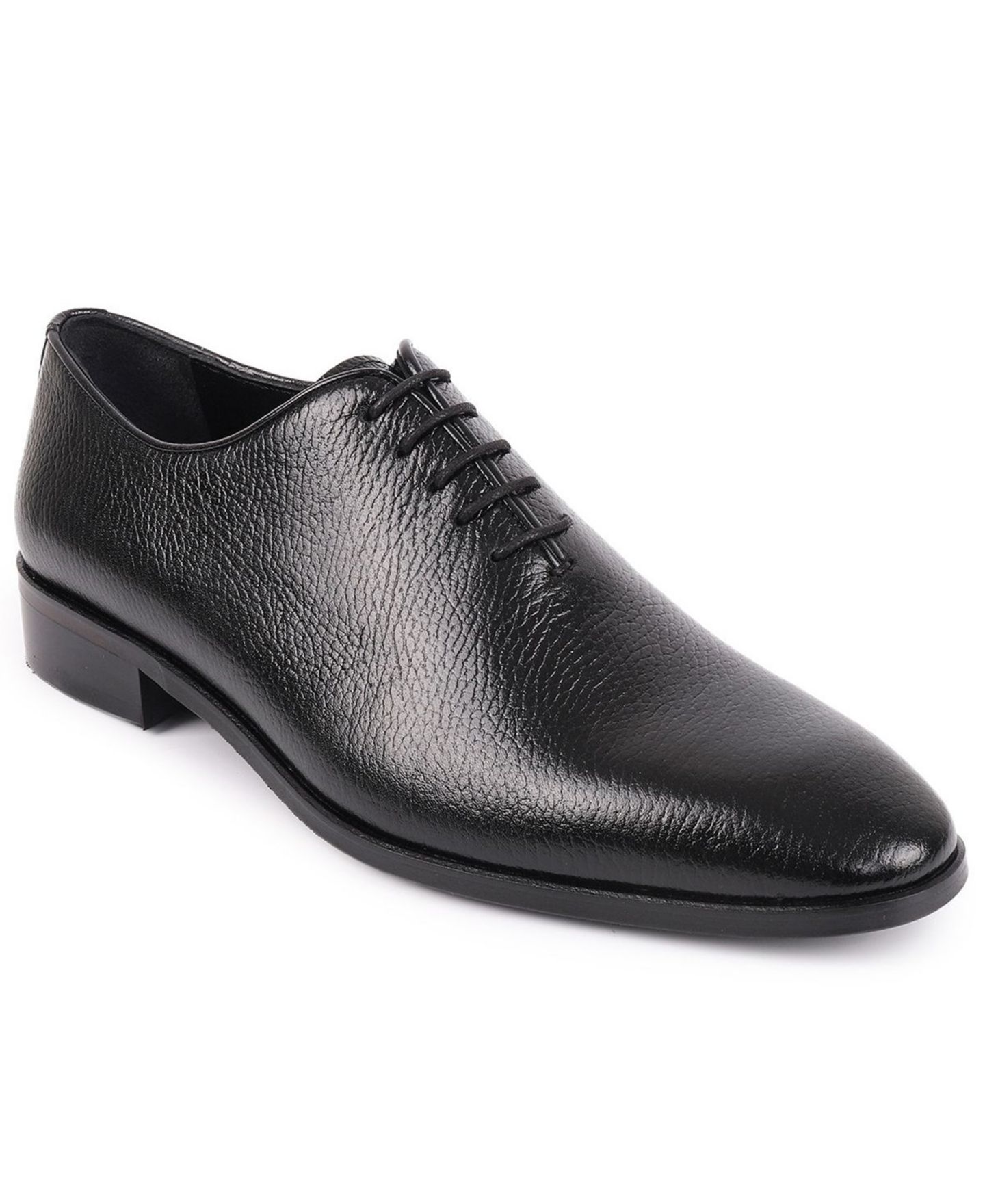 Обувь VELLAPAIS Men's Newark Wholecut Oxford Lace-Up Dress Shoes, цвет: Чёрный — фото 1