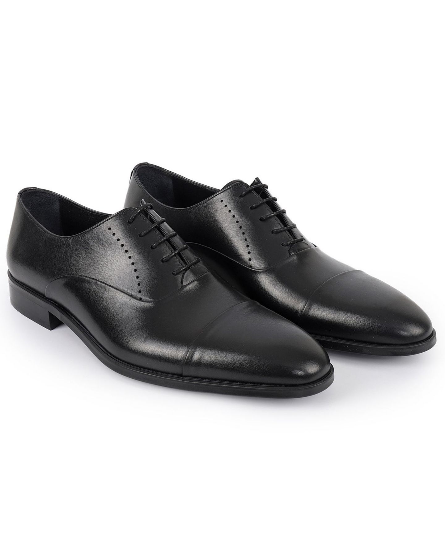 Мужские туфли VELLAPAIS Dinero Lace-Up Oxford Dress Shoes, цвет: Чёрный — фото 6