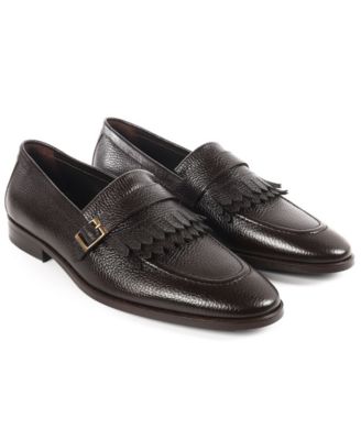Men's Tortoise Monk Strap Slip-On Dress Loafers