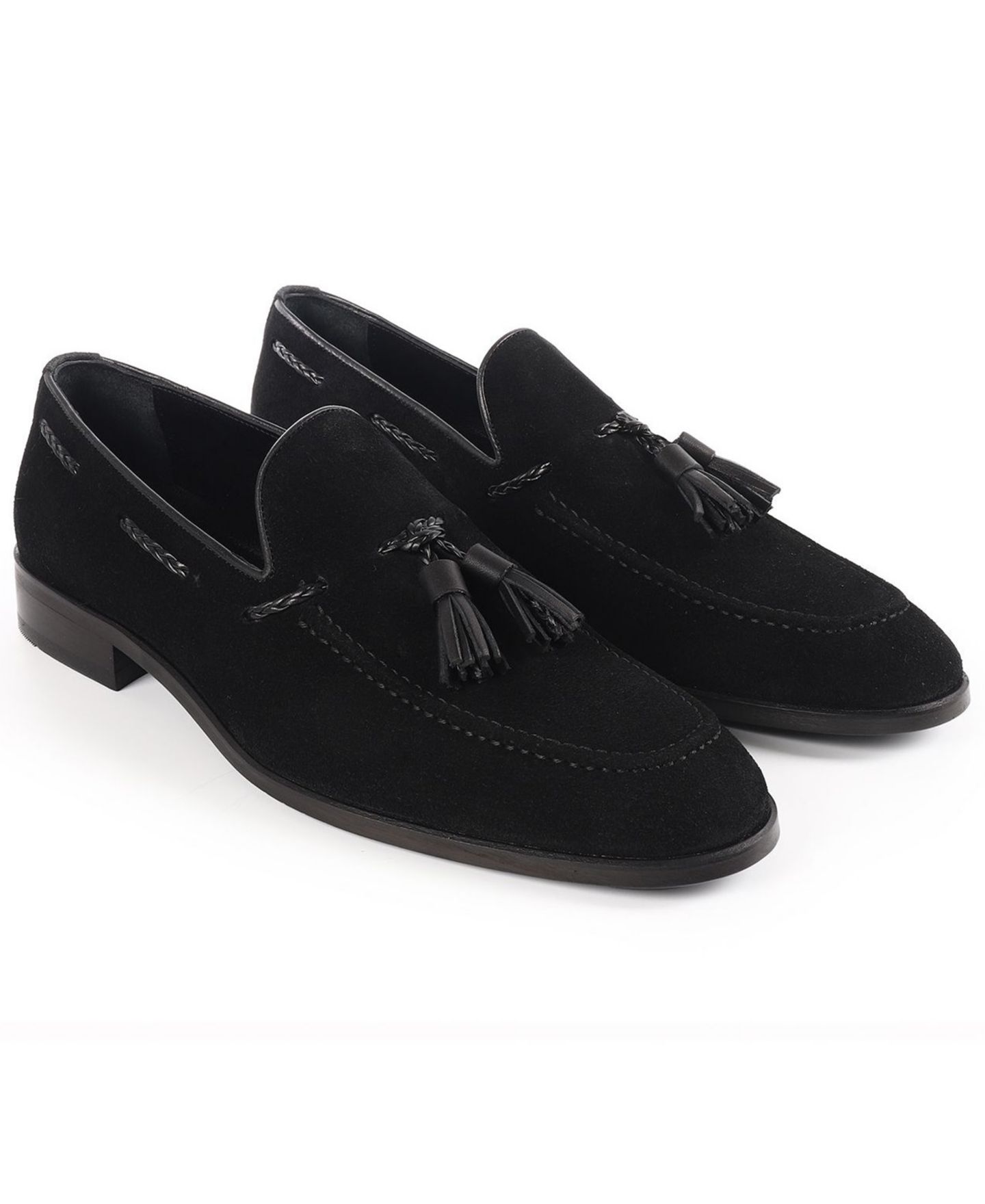 Мужские туфли VELLAPAIS Virginia Tassel Slip-On, цвет: Чёрный — фото 5