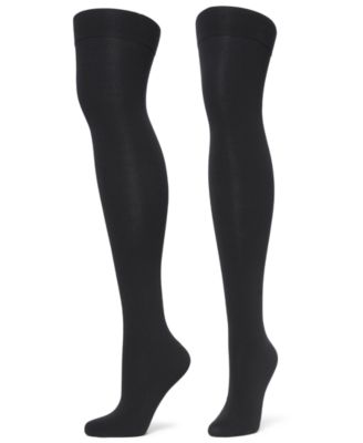Women's Opaque Contrast Bold Over The Knee Socks