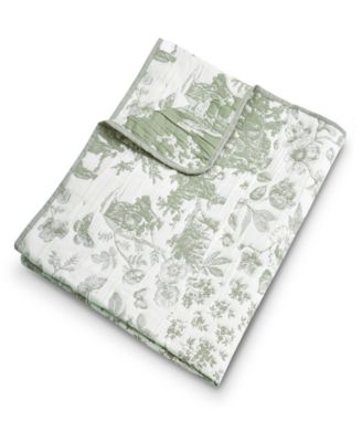 Patchwork Toile Reversible Matelass&eacute; Throw, 50" x 60"
