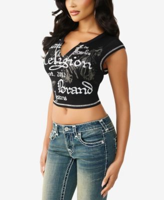 Women's V-Notch Rib T-Shirt