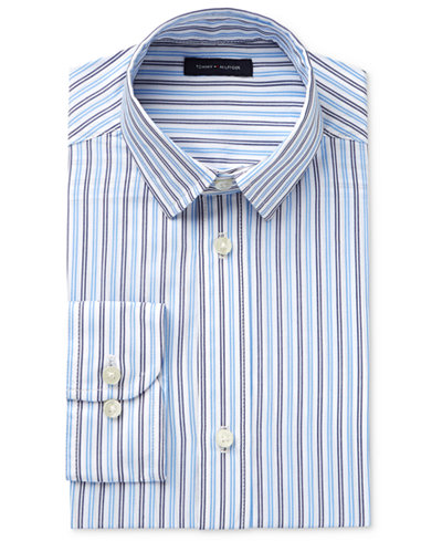 Tommy Hilfiger Boys' Twill Stripe Long-Sleeve Button-Up Shirt