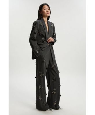 Women's Embellished Single-Breasted Blazer